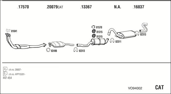 Fonos VO94002 - Sistem de esapament - allinparts.ro