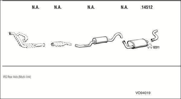 Fonos VO94019 - Sistem de esapament - allinparts.ro