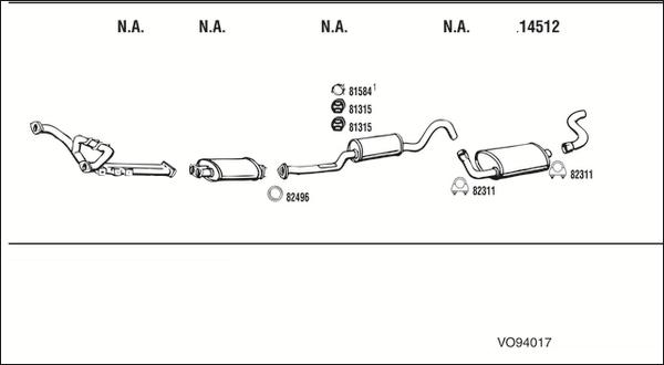 Fonos VO94017 - Sistem de esapament - allinparts.ro