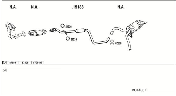 Fonos VO44007 - Sistem de esapament allinparts.ro