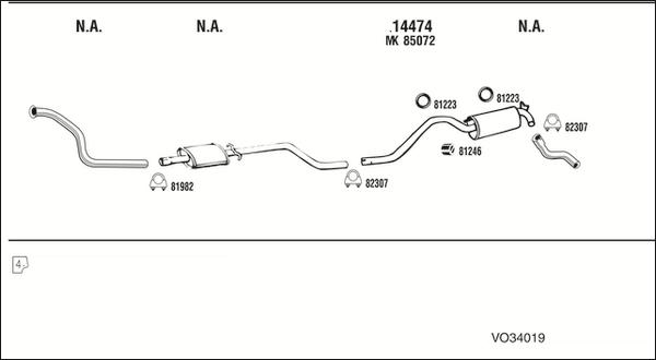 Fonos VO34019 - Sistem de esapament - allinparts.ro