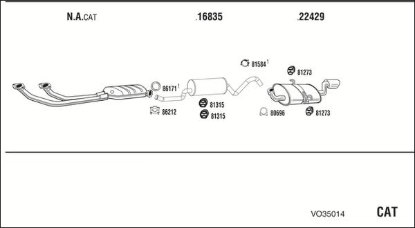 Fonos VO35014 - Sistem de esapament - allinparts.ro