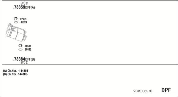 Fonos VOK006270 - Sistem de esapament allinparts.ro