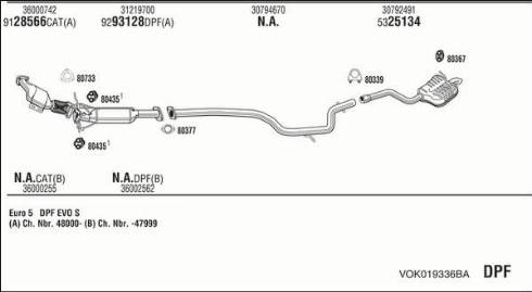 Fonos VOK019336BA - Sistem de esapament - allinparts.ro
