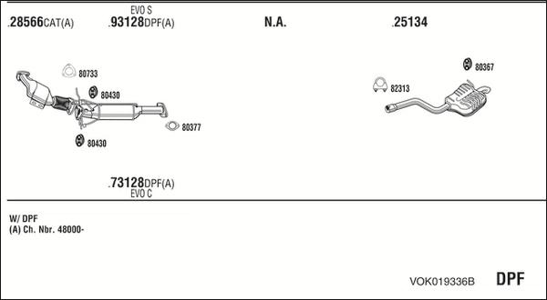 Fonos VOK019336B - Sistem de esapament - allinparts.ro