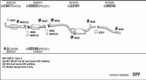 Fonos VOK017905BA - Sistem de esapament - allinparts.ro