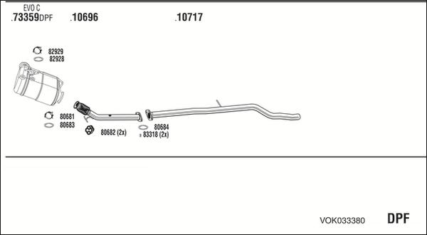 Fonos VOK033380 - Sistem de esapament allinparts.ro