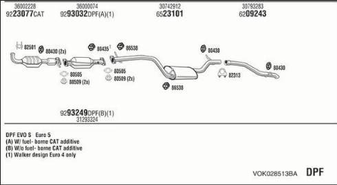 Fonos VOK028513BA - Sistem de esapament - allinparts.ro