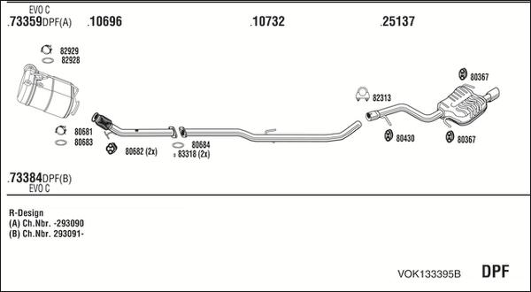 Fonos VOK133395B - Sistem de esapament allinparts.ro