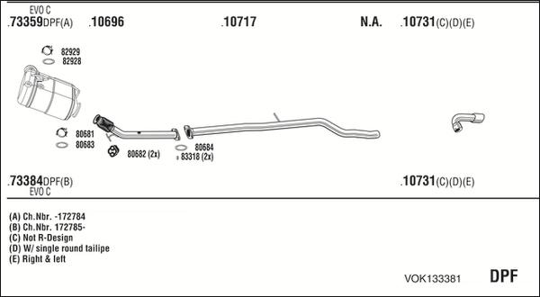 Fonos VOK133381 - Sistem de esapament - allinparts.ro