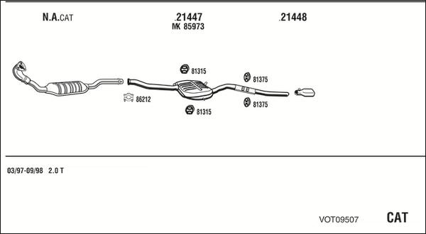Fonos VOT09507 - Sistem de esapament - allinparts.ro