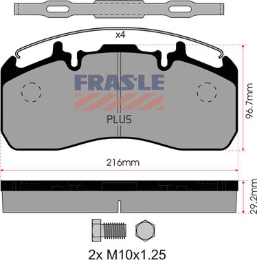 FRAS-LE PD/195-K019-PLUS - Set placute frana,frana disc allinparts.ro