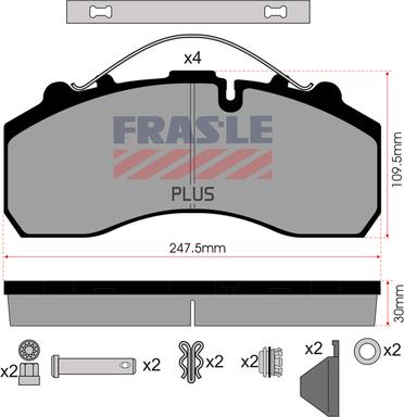 FRAS-LE PD/116-K020-PLUS - Set placute frana,frana disc allinparts.ro