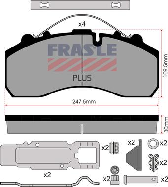 FRAS-LE PD/116-K021-PLUS - Set placute frana,frana disc allinparts.ro