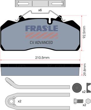 FRAS-LE PD/131-K015-CV - Set placute frana,frana disc allinparts.ro