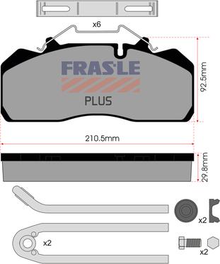 FRAS-LE PD/131-K015-PLUS - Set placute frana,frana disc allinparts.ro