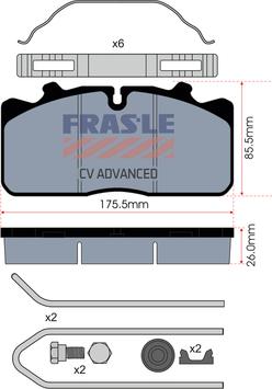 FRAS-LE PD/124-K018-CV - Set placute frana,frana disc allinparts.ro