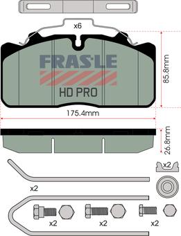 FRAS-LE PD/124-K018-HD - Set placute frana,frana disc allinparts.ro