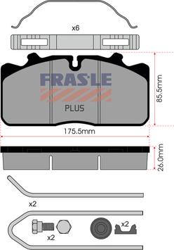 FRAS-LE PD/124-K018-PLUS - Set placute frana,frana disc allinparts.ro