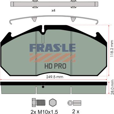 FRAS-LE PD/125-K012-HD - Set placute frana,frana disc allinparts.ro