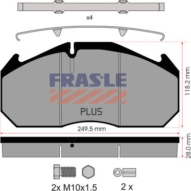 FRAS-LE PD/125-K012-PLUS - Set placute frana,frana disc allinparts.ro