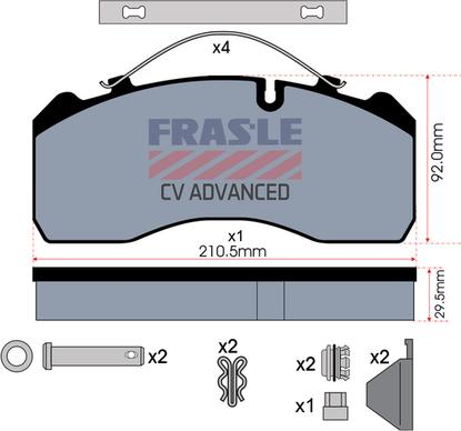 FRAS-LE PD/120-K020-CV - Set placute frana,frana disc allinparts.ro