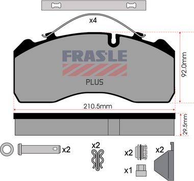 FRAS-LE PD/120-K020-PLUS - Set placute frana,frana disc allinparts.ro