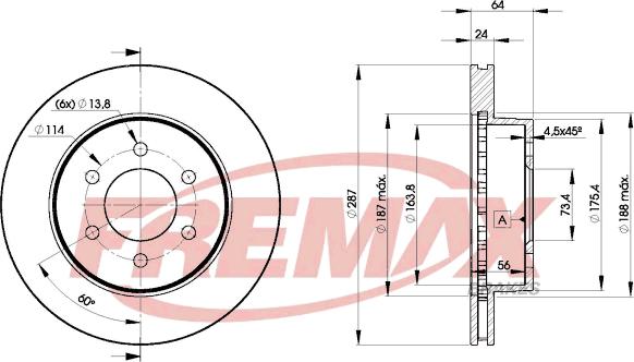 FREMAX BD-9208 - Disc frana allinparts.ro