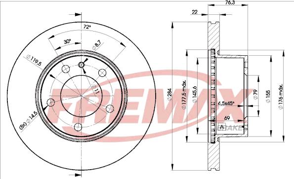 FREMAX BD-1656 - Disc frana allinparts.ro
