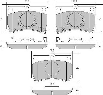 FREMAX FBP-0537 - Set placute frana,frana disc allinparts.ro