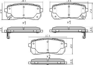 FREMAX FBP-1712 - Set placute frana,frana disc allinparts.ro