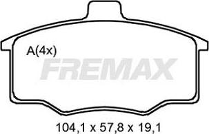 FREMAX FBP-2062 - Set placute frana,frana disc allinparts.ro
