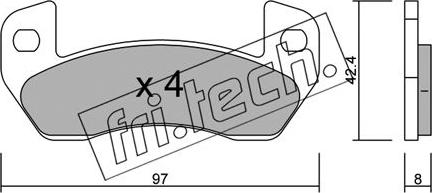 Fri.Tech. 929.0 - Set placute frana,frana disc - allinparts.ro