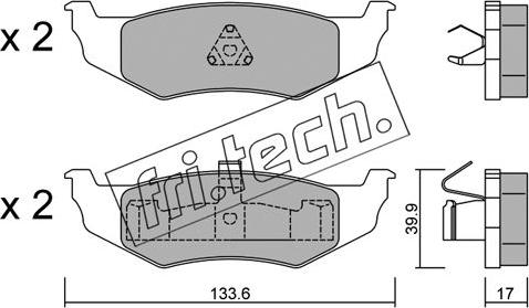 Fri.Tech. 538.0 - Set placute frana,frana disc - allinparts.ro