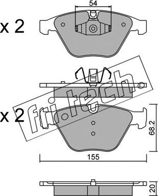 Fri.Tech. 574.6 - Set placute frana,frana disc - allinparts.ro