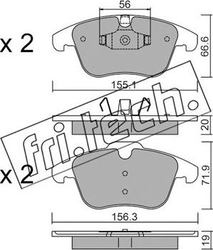 Fri.Tech. 691.0 - Set placute frana,frana disc allinparts.ro