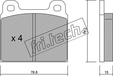 Fri.Tech. 080.1 - Set placute frana,frana disc - allinparts.ro