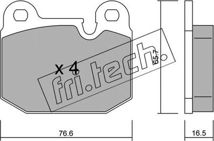 Fri.Tech. 029.0 - Set placute frana,frana disc - allinparts.ro