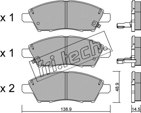 Fri.Tech. 1079.0 - Set placute frana,frana disc - allinparts.ro