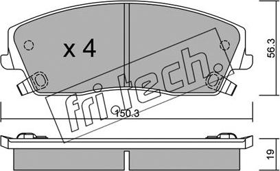 Fri.Tech. 732.0 - Set placute frana,frana disc - allinparts.ro