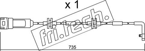 Fri.Tech. SU.144 - Senzor de avertizare,uzura placute de frana - allinparts.ro