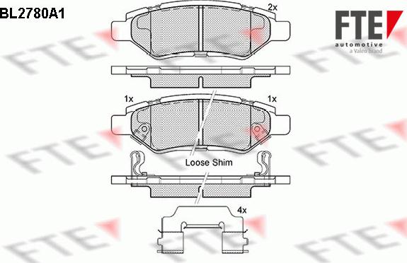 FTE 9011066 - Set placute frana,frana disc allinparts.ro