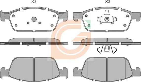 GAMA GA10512 - Set placute frana,frana disc allinparts.ro