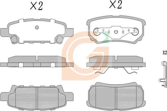 GAMA GA20250 - Set placute frana,frana disc allinparts.ro