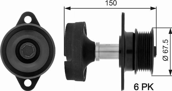 GATES OAP7045 - Fulie, alternator - allinparts.ro