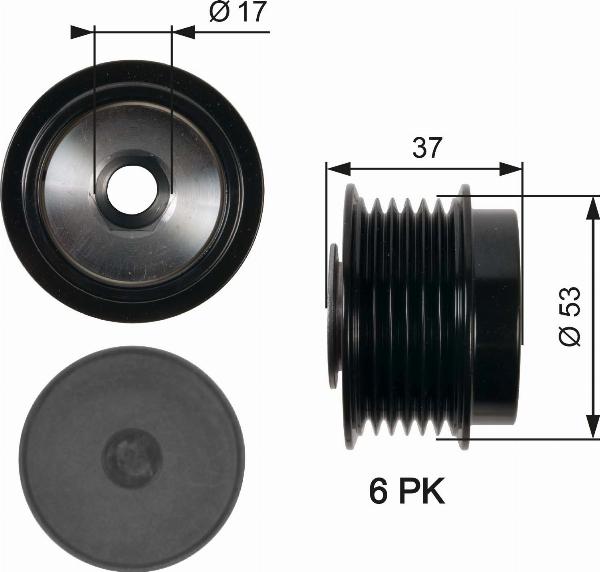 GATES OAP7015 - Fulie, alternator allinparts.ro