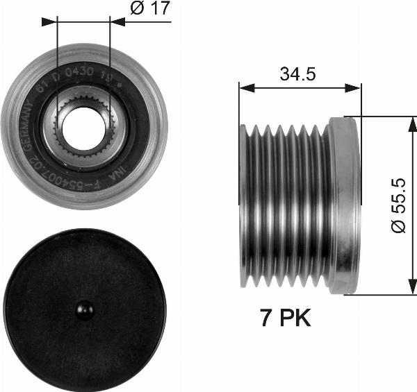 GATES OAP7084 - Fulie, alternator - allinparts.ro