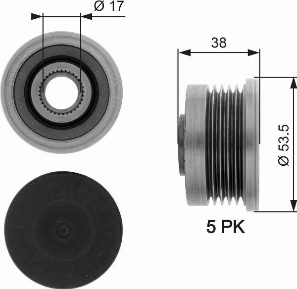 GATES OAP7082 - Fulie, alternator - allinparts.ro