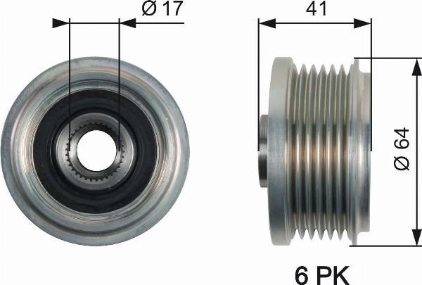 GATES OAP7162 - Fulie, alternator - allinparts.ro
