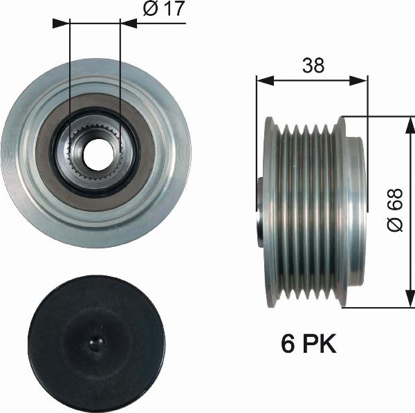 GATES OAP7185 - Fulie, alternator - allinparts.ro